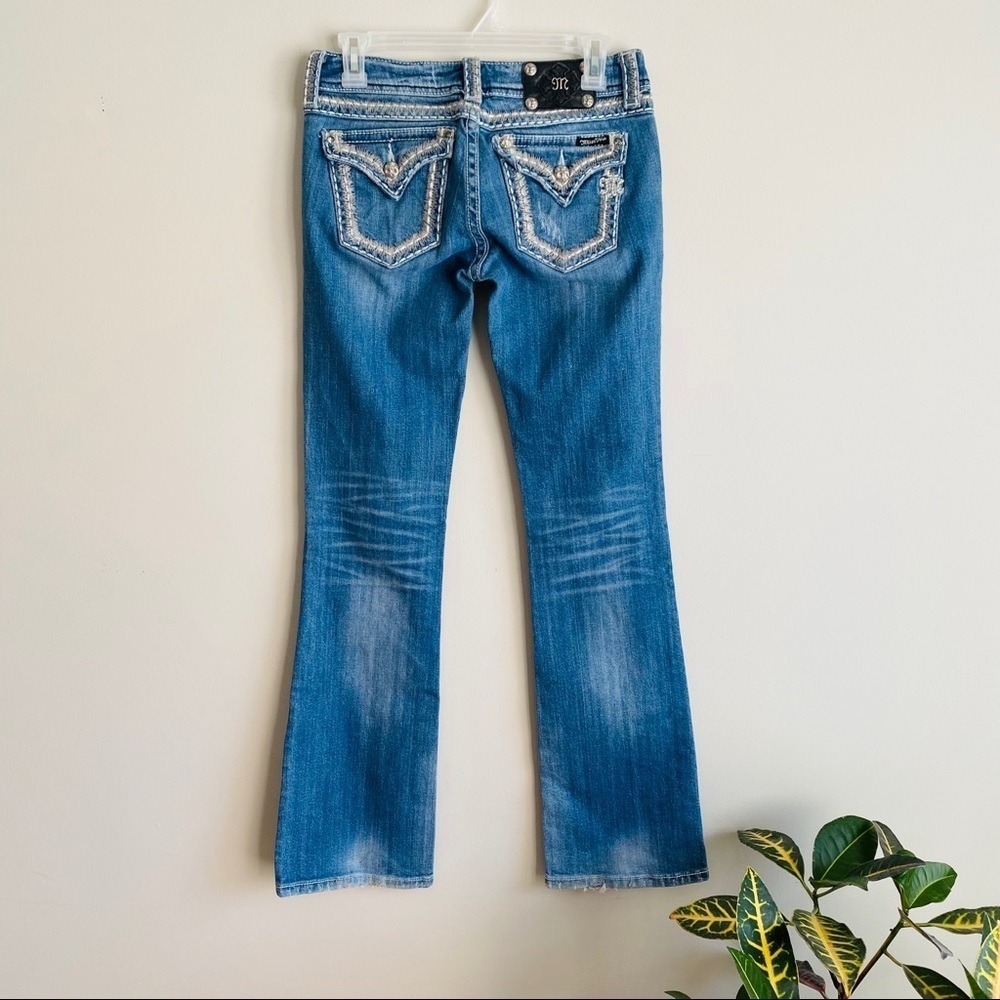 Miss me boot cut embroidered jeans